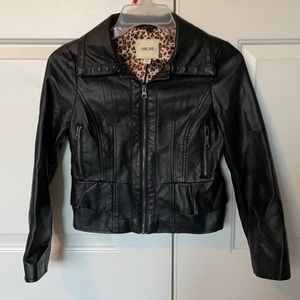Girls faux leather coat
